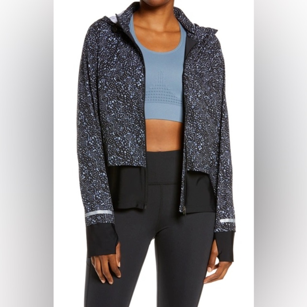 Sweaty Betty Black Speckled Hooded Jacket